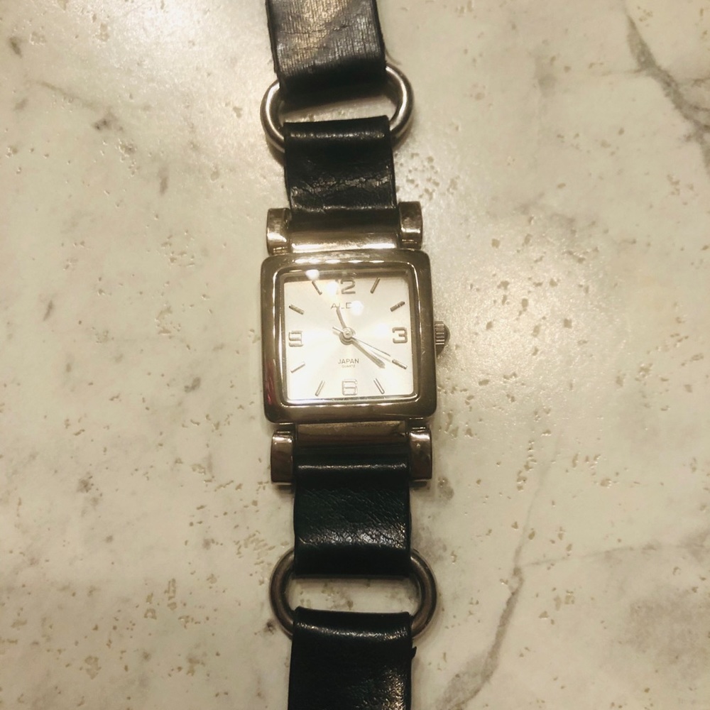 ALDO black leather watch